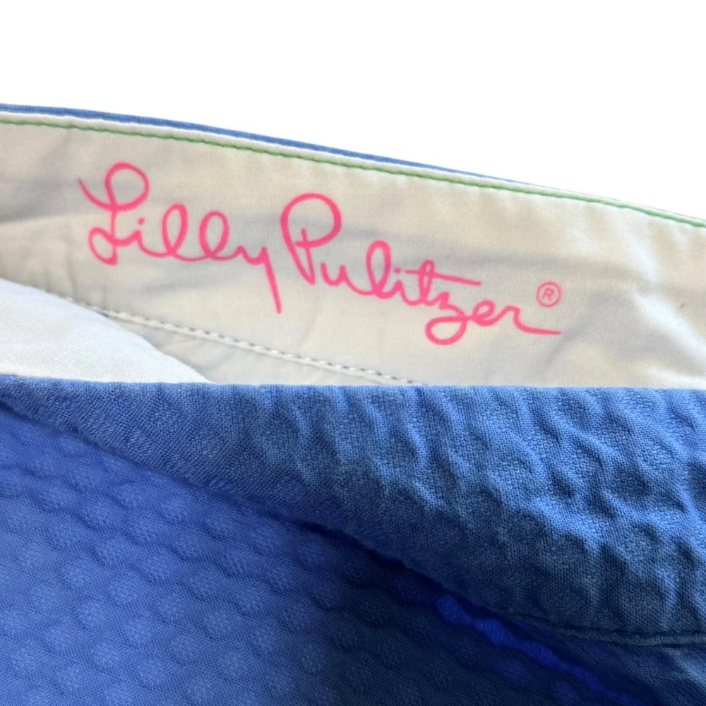 Lilly Pulitzer The Buttercup Short Size 0 Periwinkle Scallop Edge 4 Inch Inseam - Picture 3 of 5